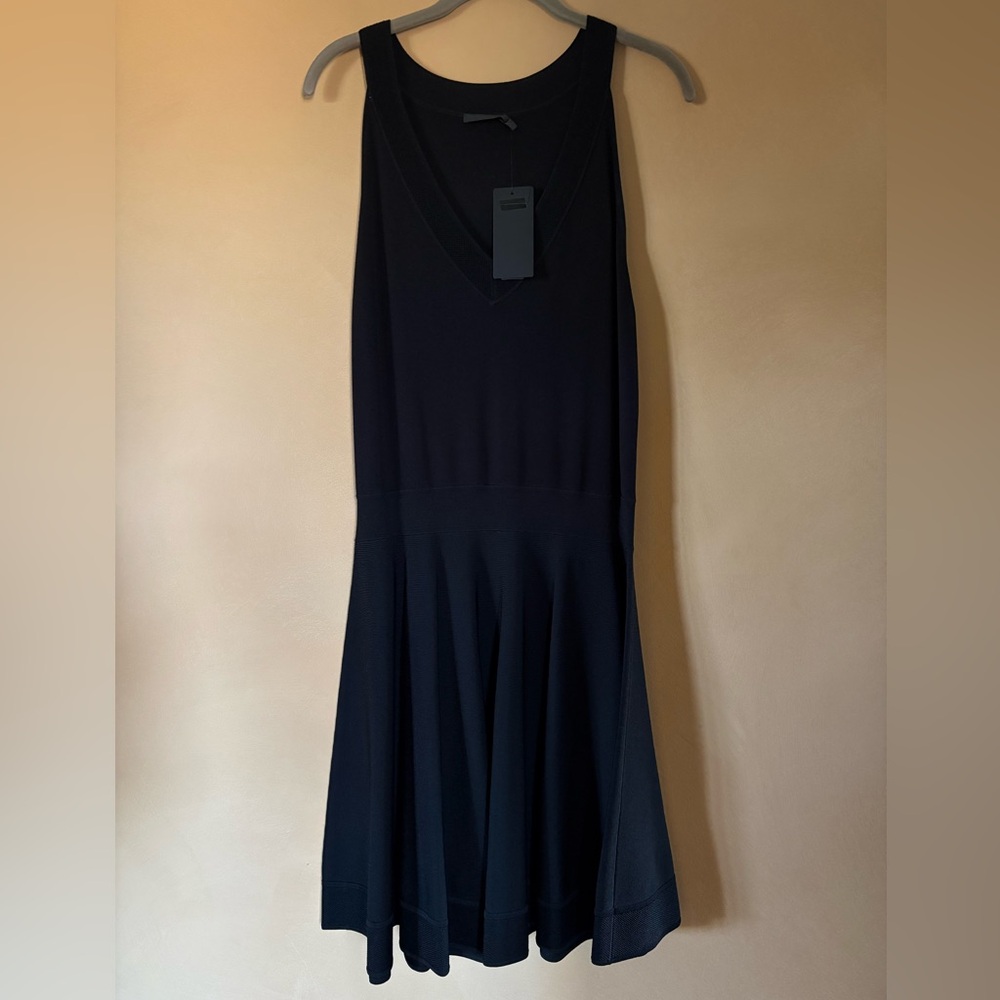 NWT Donna Karan Fit & Flare Flounced Dress - Picture 9 of 16